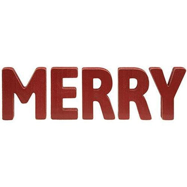 5 Set MERRY Wooden Letters - The Fox Decor